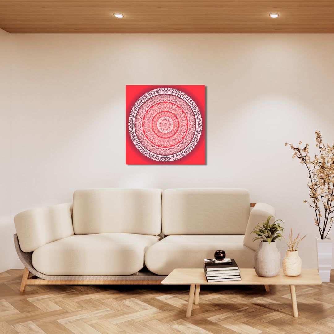 Mandala Art - Canvas Print | Canvas Wall Art | Home Decor | Wall Decor (Design-1, 14"x14") - Image 4