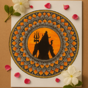 Divine Mandala Art – Lord Shiva Series (Framed A4)