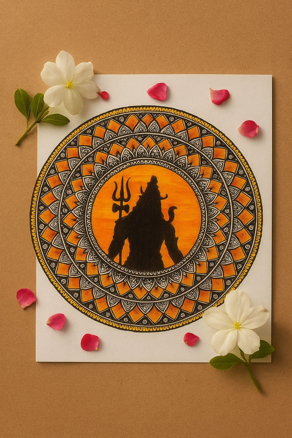 Divine Mandala Art – Lord Shiva Series (Framed A4)