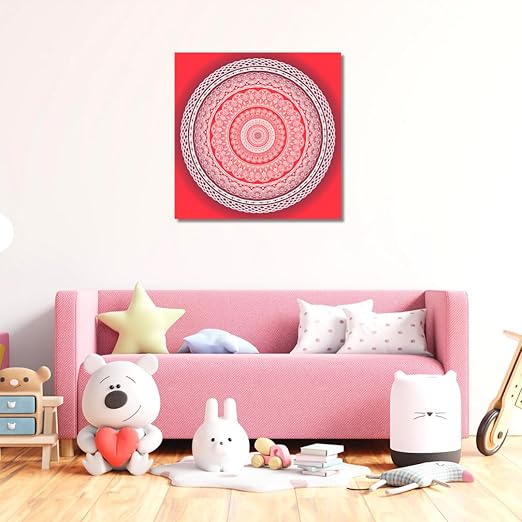 Mandala Art - Canvas Print | Canvas Wall Art | Home Decor | Wall Decor (Design-1, 14"x14") - Image 3