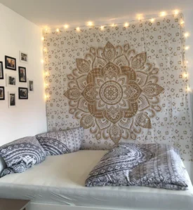 fabric mandala wall hanging