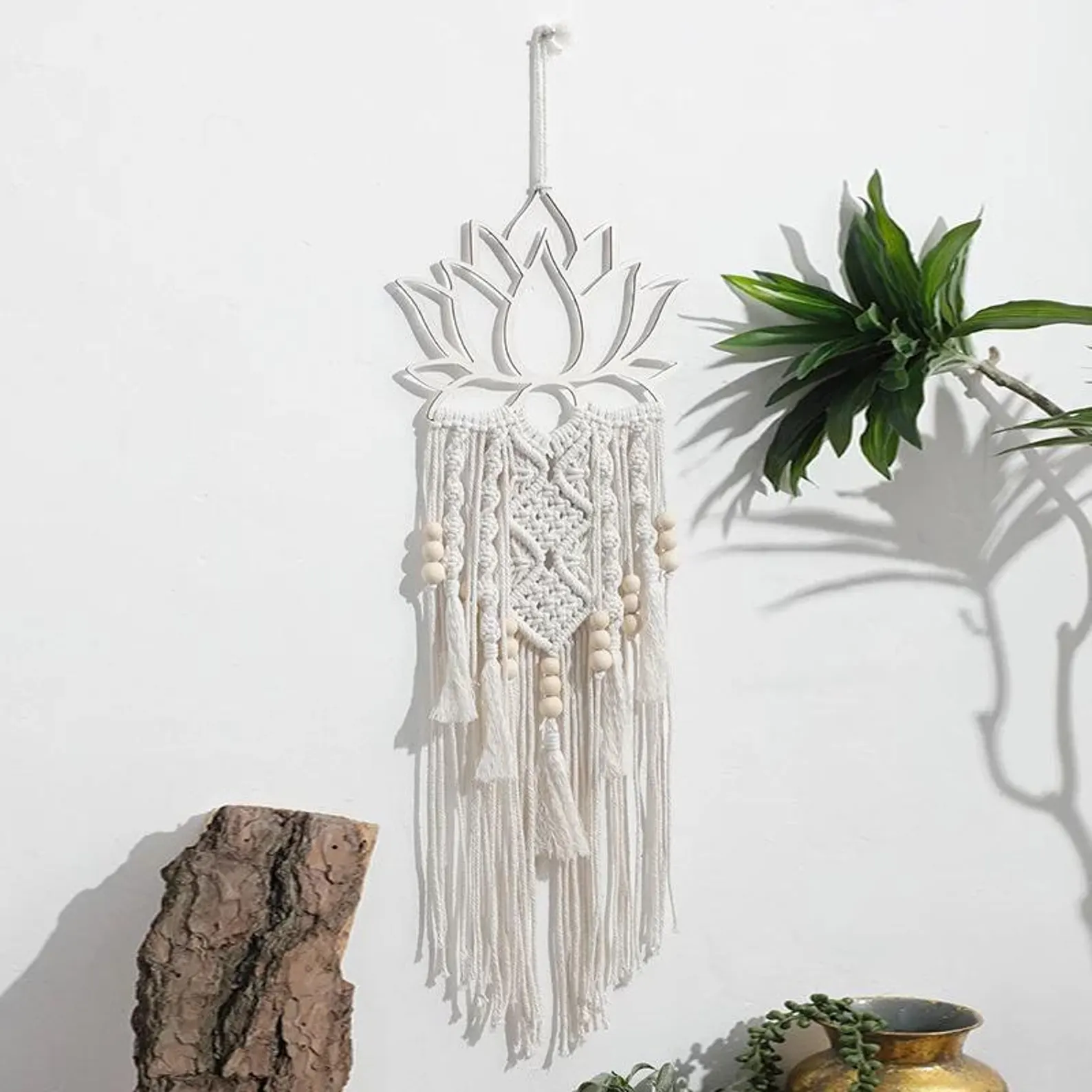 lotus macrame mandala wall hanging