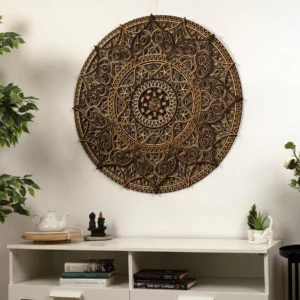 Eternal Earth Mandala Wooden Wall Hanging