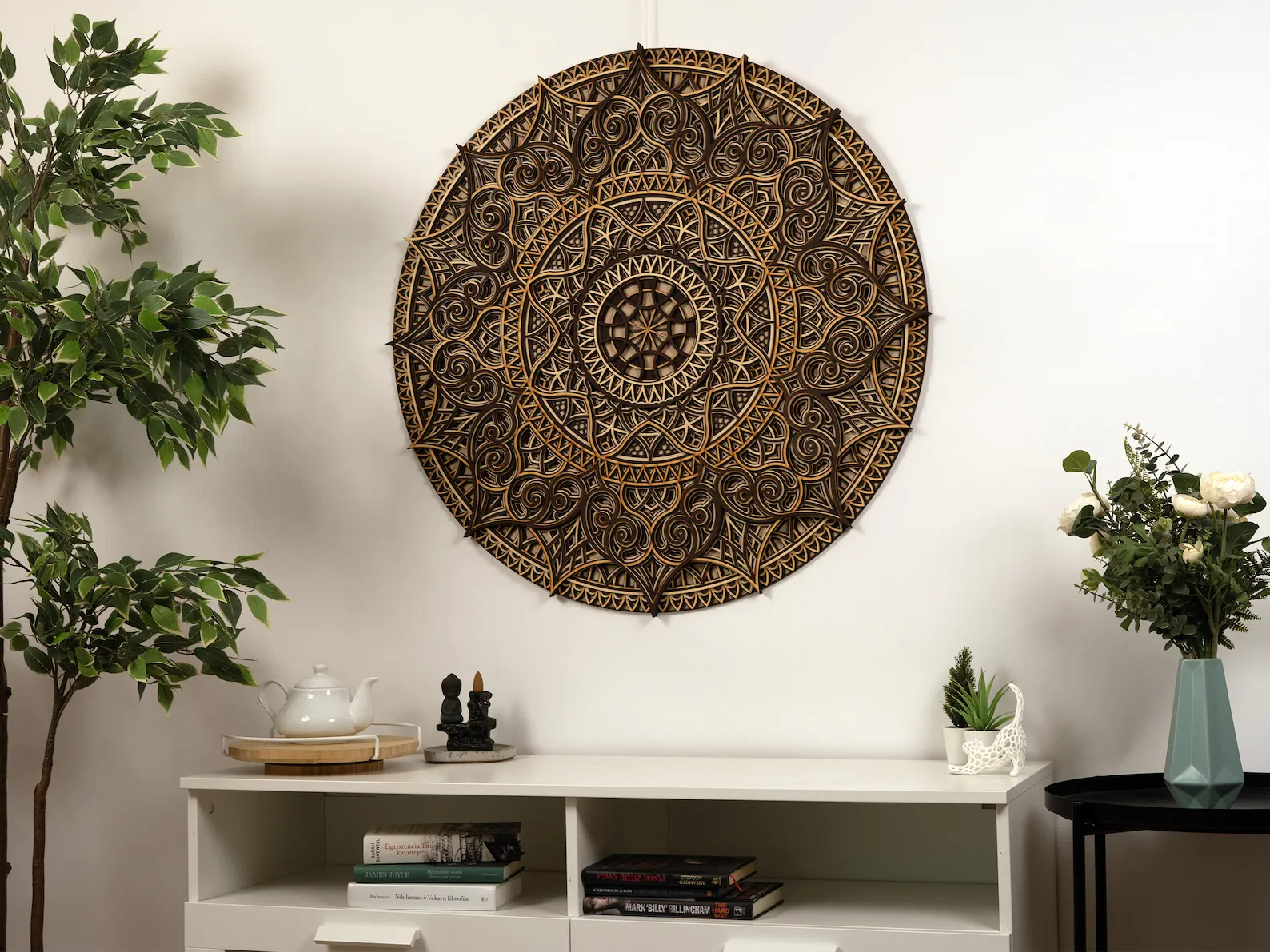 Eternal Wooden Mandala Wall Hanging