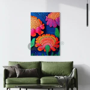 Vibrant Multicolor Sunflower Mandala Canvas Print