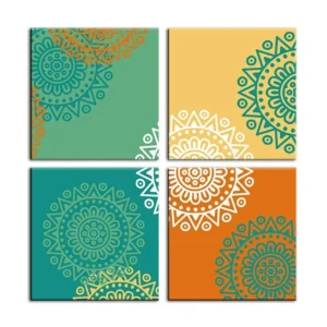 Colorful Mandala Painting Set of 4