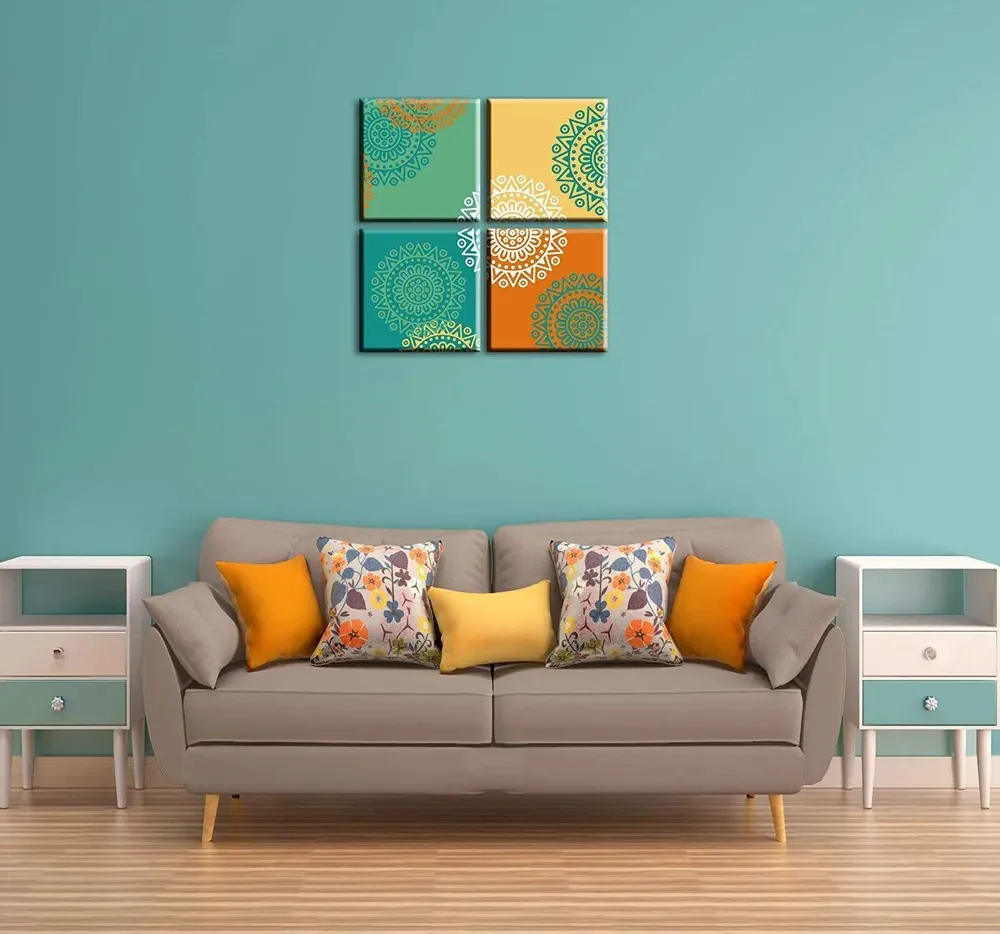 Colorful Mandala Painting Set of 4 - Image 4